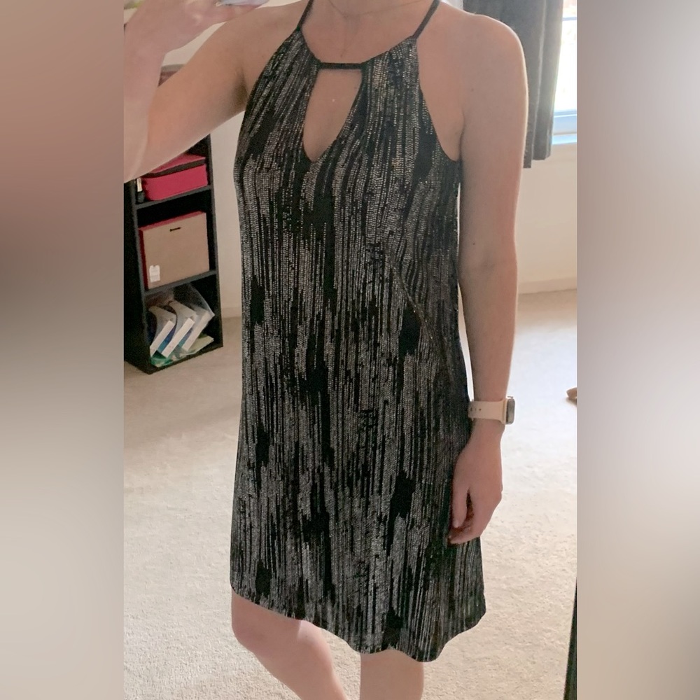 Candie’s Pleated Halter Swing Dress NWT